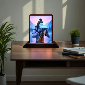 Car Desk/Table Top Lord Shiva Wooden Photo Stand 3x4 Inches, Compact & Stylish Spiritual Display For Car, Home & Office (Pack Of 1) (F14425) Car Desk/Table Top Lord Shiva Wooden Photo Stand 3x4 Inches, Compact & Stylish Spiritual Display For Car, Home & Office (Pack Of 1) (F14425)