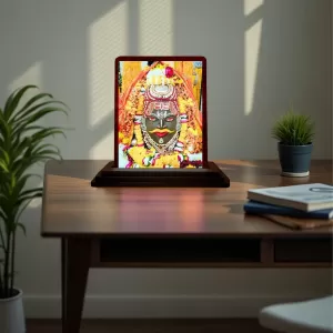 Car Desk/Table Top Mahakaleshwar Jyotirlinga Wooden Photo Stand 3x4 Inches, Compact & Stylish Spiritual Display For Car, Home & Office (Pack Of 1) (F14438) Car Desk/Table Top Mahakaleshwar Jyotirlinga Wooden Photo Stand 3x4 Inches, Compact & Stylish Spiritual Display For Car, Home & Office (Pack Of 1) (F14438)