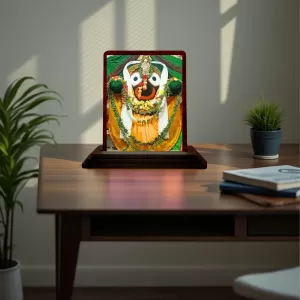 Car Desk/Table Top Lord Jagannath Wooden Photo Stand 3x4 Inches, Compact & Stylish Spiritual Display For Car, Home & Office (Pack Of 1) (F14447) Car Desk/Table Top Lord Jagannath Wooden Photo Stand 3x4 Inches, Compact & Stylish Spiritual Display For Car, Home & Office (Pack Of 1) (F14447)