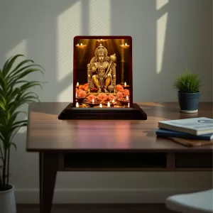 Car Desk/Table Top Lord Hanuman Wooden Photo Stand 3x4 Inches, Compact & Stylish Spiritual Display For Car, Home & Office (Pack Of 1) (F14454) Car Desk/Table Top Lord Hanuman Wooden Photo Stand 3x4 Inches, Compact & Stylish Spiritual Display For Car, Home & Office (Pack Of 1) (F14454)