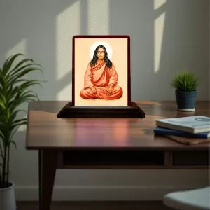 Car Desk/Table Top Paramahamsa Yogananda Wooden Photo Stand 3x4 Inches, Compact & Stylish Spiritual Display For Car, Home & Office (Pack Of 1) (F14477) Car Desk/Table Top Paramahamsa Yogananda Wooden Photo Stand 3x4 Inches, Compact & Stylish Spiritual Display For Car, Home & Office (Pack Of 1) (F14477)