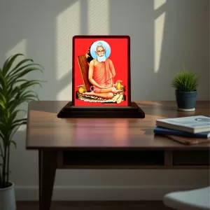 Car Desk/Table Top Baba Lokenath Brahmachari Wooden Photo Stand 3x4 Inches, Compact & Stylish Spiritual Display For Car, Home & Office (Pack Of 1) (F14488) Car Desk/Table Top Baba Lokenath Brahmachari Wooden Photo Stand 3x4 Inches, Compact & Stylish Spiritual Display For Car, Home & Office (Pack Of 1) (F14488)