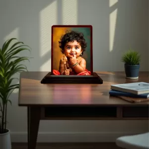 Car Desk/Table Top Lord Murugan Wooden Photo Stand 3x4 Inches, Compact & Stylish Spiritual Display For Car, Home & Office (Pack Of 1) (F14508) Car Desk/Table Top Lord Murugan Wooden Photo Stand 3x4 Inches, Compact & Stylish Spiritual Display For Car, Home & Office (Pack Of 1) (F14508)