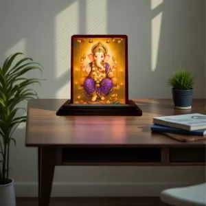 Car Desk/Table Top Lord Ganesha Wooden Photo Stand 3x4 Inches, Compact & Stylish Spiritual Display For Car, Home & Office (Pack Of 1) (F14513) Car Desk/Table Top Lord Ganesha Wooden Photo Stand 3x4 Inches, Compact & Stylish Spiritual Display For Car, Home & Office (Pack Of 1) (F14513)