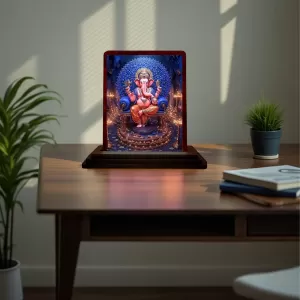 Car Desk/Table Top Lord Ganesha Wooden Photo Stand 3x4 Inches, Compact & Stylish Spiritual Display For Car, Home & Office (Pack Of 1) (F14519) Car Desk/Table Top Lord Ganesha Wooden Photo Stand 3x4 Inches, Compact & Stylish Spiritual Display For Car, Home & Office (Pack Of 1) (F14519)