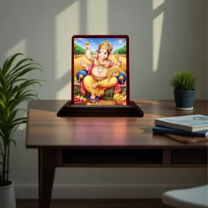 Car Desk/Table Top Lord Ganesha Wooden Photo Stand 3x4 Inches, Compact & Stylish Spiritual Display For Car, Home & Office (Pack Of 1) (F14523) Car Desk/Table Top Lord Ganesha Wooden Photo Stand 3x4 Inches, Compact & Stylish Spiritual Display For Car, Home & Office (Pack Of 1) (F14523)