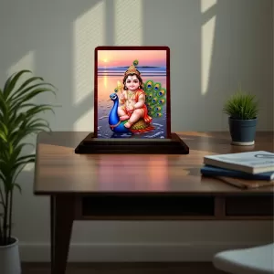 Car Desk/Table Top Lord Murugan Wooden Photo Stand 3x4 Inches, Compact & Stylish Spiritual Display For Car, Home & Office (Pack Of 1) (F14525) Car Desk/Table Top Lord Murugan Wooden Photo Stand 3x4 Inches, Compact & Stylish Spiritual Display For Car, Home & Office (Pack Of 1) (F14525)