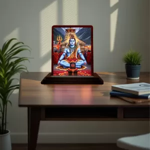 Car Desk/Table Top Lord Shiva Wooden Photo Stand 3x4 Inches, Compact & Stylish Spiritual Display For Car, Home & Office (Pack Of 1) (F14532) Car Desk/Table Top Lord Shiva Wooden Photo Stand 3x4 Inches, Compact & Stylish Spiritual Display For Car, Home & Office (Pack Of 1) (F14532)