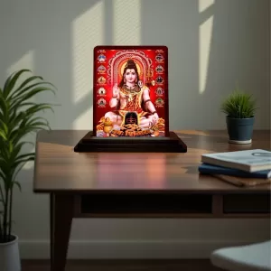 Car Desk/Table Top Lord Shiva Wooden Photo Stand 3x4 Inches, Compact & Stylish Spiritual Display For Car, Home & Office (Pack Of 1) (F14533) Car Desk/Table Top Lord Shiva Wooden Photo Stand 3x4 Inches, Compact & Stylish Spiritual Display For Car, Home & Office (Pack Of 1) (F14533)