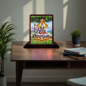 Car Desk/Table Top Lord Shiva Wooden Photo Stand 3x4 Inches, Compact & Stylish Spiritual Display For Car, Home & Office (Pack Of 1) (F14534) Car Desk/Table Top Lord Shiva Wooden Photo Stand 3x4 Inches, Compact & Stylish Spiritual Display For Car, Home & Office (Pack Of 1) (F14534)