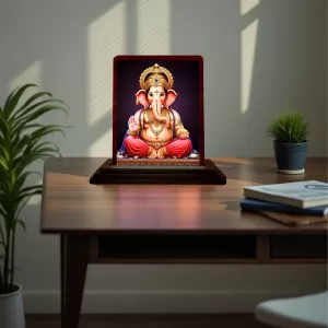 Car Desk/Table Top Lord Ganesha Wooden Photo Stand 3x4 Inches, Compact & Stylish Spiritual Display For Car, Home & Office (Pack Of 1) (F14537) Car Desk/Table Top Lord Ganesha Wooden Photo Stand 3x4 Inches, Compact & Stylish Spiritual Display For Car, Home & Office (Pack Of 1) (F14537)