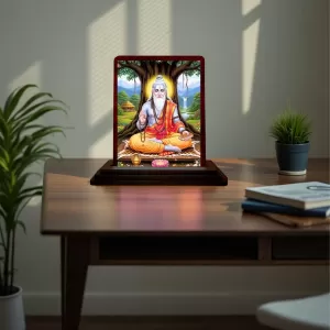 Car Desk/Table Top Vyasa Maharshi Wooden Photo Stand 3x4 Inches, Compact & Stylish Spiritual Display For Car, Home & Office (Pack Of 1) (F14548) Car Desk/Table Top Vyasa Maharshi Wooden Photo Stand 3x4 Inches, Compact & Stylish Spiritual Display For Car, Home & Office (Pack Of 1) (F14548)