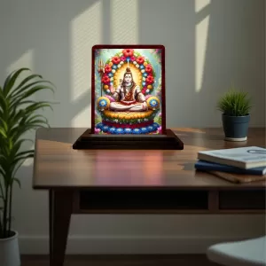 Car Desk/Table Top Lord Shiva Wooden Photo Stand 3x4 Inches, Compact & Stylish Spiritual Display For Car, Home & Office (Pack Of 1) (F14549) Car Desk/Table Top Lord Shiva Wooden Photo Stand 3x4 Inches, Compact & Stylish Spiritual Display For Car, Home & Office (Pack Of 1) (F14549)