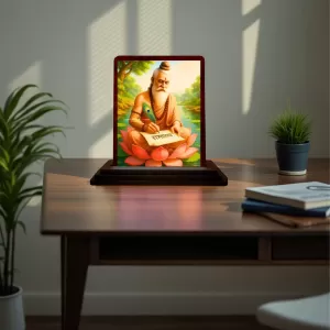 Car Desk/Table Top Veda Vyasa Wooden Photo Stand 3x4 Inches, Compact & Stylish Spiritual Display For Car, Home & Office (Pack Of 1) (F14553) Car Desk/Table Top Veda Vyasa Wooden Photo Stand 3x4 Inches, Compact & Stylish Spiritual Display For Car, Home & Office (Pack Of 1) (F14553)