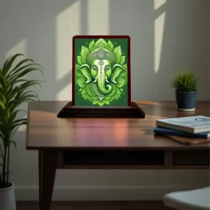 Car Desk/Table Top Lord Ganesha Wooden Photo Stand 3x4 Inches, Compact & Stylish Spiritual Display For Car, Home & Office (Pack Of 1) (F14575) Car Desk/Table Top Lord Ganesha Wooden Photo Stand 3x4 Inches, Compact & Stylish Spiritual Display For Car, Home & Office (Pack Of 1) (F14575)
