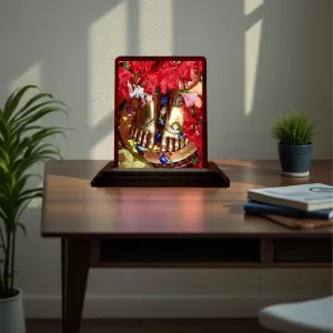 Car Desk/Table Top Maa Tara Wooden Photo Stand 3x4 Inches, Compact & Stylish Spiritual Display For Car, Home & Office (Pack Of 1) (F14580) Car Desk/Table Top Maa Tara Wooden Photo Stand 3x4 Inches, Compact & Stylish Spiritual Display For Car, Home & Office (Pack Of 1) (F14580)