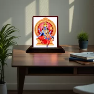 Car Desk/Table Top Goddess Bhadrakali Wooden Photo Stand 3x4 Inches, Compact & Stylish Spiritual Display For Car, Home & Office (Pack Of 1) (F14584) Car Desk/Table Top Goddess Bhadrakali Wooden Photo Stand 3x4 Inches, Compact & Stylish Spiritual Display For Car, Home & Office (Pack Of 1) (F14584)