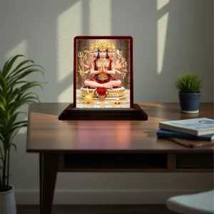 Car Desk/Table Top Lord Hanuman Wooden Photo Stand 3x4 Inches, Compact & Stylish Spiritual Display For Car, Home & Office (Pack Of 1) (F14586) Car Desk/Table Top Lord Hanuman Wooden Photo Stand 3x4 Inches, Compact & Stylish Spiritual Display For Car, Home & Office (Pack Of 1) (F14586)