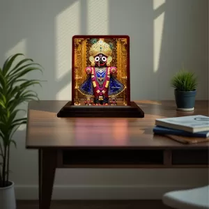 Car Desk/Table Top Lord Jagannath Wooden Photo Stand 3x4 Inches, Compact & Stylish Spiritual Display For Car, Home & Office (Pack Of 1) (F14587) Car Desk/Table Top Lord Jagannath Wooden Photo Stand 3x4 Inches, Compact & Stylish Spiritual Display For Car, Home & Office (Pack Of 1) (F14587)