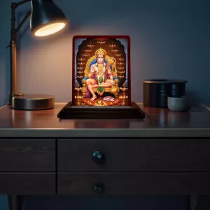 Car Desk/Table Top Lord Hanuman Wooden Photo Stand 3x4 Inches, Compact & Stylish Spiritual Display For Car, Home & Office (Pack Of 1) (F14596) Car Desk/Table Top Lord Hanuman Wooden Photo Stand 3x4 Inches, Compact & Stylish Spiritual Display For Car, Home & Office (Pack Of 1) (F14596)