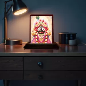 Car Desk/Table Top Lord Jagannath Wooden Photo Stand 3x4 Inches, Compact & Stylish Spiritual Display For Car, Home & Office (Pack Of 1) (F14598) Car Desk/Table Top Lord Jagannath Wooden Photo Stand 3x4 Inches, Compact & Stylish Spiritual Display For Car, Home & Office (Pack Of 1) (F14598)