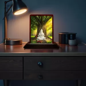 Car Desk/Table Top Lord Shiva Wooden Photo Stand 3x4 Inches, Compact & Stylish Spiritual Display For Car, Home & Office (Pack Of 1) (F14628) Car Desk/Table Top Lord Shiva Wooden Photo Stand 3x4 Inches, Compact & Stylish Spiritual Display For Car, Home & Office (Pack Of 1) (F14628)