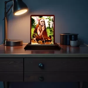 Car Desk/Table Top Jagadguru Chandrashekarendra Saraswati Wooden Photo Stand 3x4 Inches, Compact & Stylish Spiritual Display For Car, Home & Office (Pack Of 1) (F14631) Car Desk/Table Top Jagadguru Chandrashekarendra Saraswati Wooden Photo Stand 3x4 Inches, Compact & Stylish Spiritual Display For Car, Home & Office (Pack Of 1) (F14631)