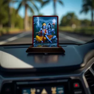 Car Desk/Table Top Lord Shankar Krishna Wooden Photo Stand 3x4 Inches, Compact & Stylish Spiritual Display For Car, Home & Office (Pack Of 1) (F15052) Car Desk/Table Top Lord Shankar Krishna Wooden Photo Stand 3x4 Inches, Compact & Stylish Spiritual Display For Car, Home & Office (Pack Of 1) (F15052)