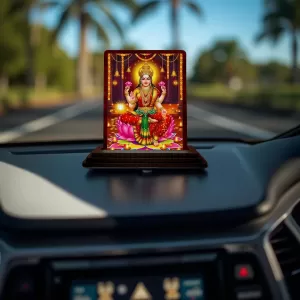 Car Desk/Table Top Maa Laxmi Wooden Photo Stand 3x4 Inches, Compact & Stylish Spiritual Display For Car, Home & Office (Pack Of 1) (F15056) Car Desk/Table Top Maa Laxmi Wooden Photo Stand 3x4 Inches, Compact & Stylish Spiritual Display For Car, Home & Office (Pack Of 1) (F15056)