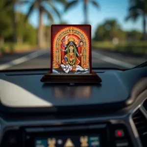 Car Desk/Table Top Maa Kali Wooden Photo Stand 3x4 Inches, Compact & Stylish Spiritual Display For Car, Home & Office (Pack Of 1) (F15058) Car Desk/Table Top Maa Kali Wooden Photo Stand 3x4 Inches, Compact & Stylish Spiritual Display For Car, Home & Office (Pack Of 1) (F15058)