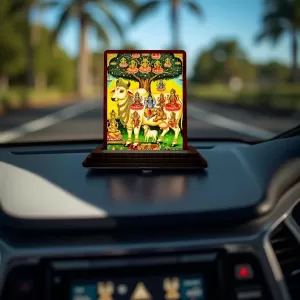 Car Desk/Table Top Gau Mata Wooden Photo Stand 3x4 Inches, Compact & Stylish Spiritual Display For Car, Home & Office (Pack Of 1) (F15059) Car Desk/Table Top Gau Mata Wooden Photo Stand 3x4 Inches, Compact & Stylish Spiritual Display For Car, Home & Office (Pack Of 1) (F15059)