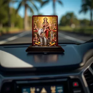 Car Desk/Table Top Maa Durga Wooden Photo Stand 3x4 Inches, Compact & Stylish Spiritual Display For Car, Home & Office (Pack Of 1) (F15060) Car Desk/Table Top Maa Durga Wooden Photo Stand 3x4 Inches, Compact & Stylish Spiritual Display For Car, Home & Office (Pack Of 1) (F15060)