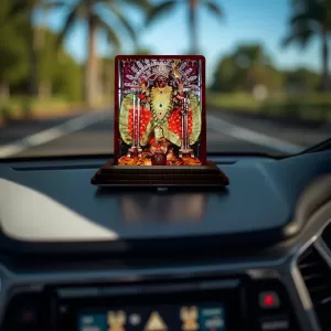 Car Desk/Table Top Maa Kali Wooden Photo Stand 3x4 Inches, Compact & Stylish Spiritual Display For Car, Home & Office (Pack Of 1) (F15061) Car Desk/Table Top Maa Kali Wooden Photo Stand 3x4 Inches, Compact & Stylish Spiritual Display For Car, Home & Office (Pack Of 1) (F15061)