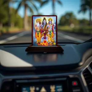 Car Desk/Table Top Lord Shankar Wooden Photo Stand 3x4 Inches, Compact & Stylish Spiritual Display For Car, Home & Office (Pack Of 1) (F15062) Car Desk/Table Top Lord Shankar Wooden Photo Stand 3x4 Inches, Compact & Stylish Spiritual Display For Car, Home & Office (Pack Of 1) (F15062)