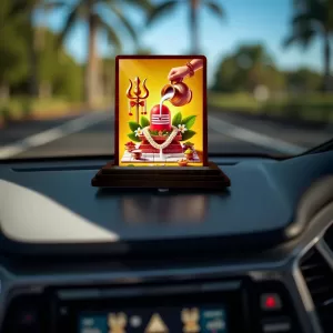 Car Desk/Table Top Mahadev Wooden Photo Stand 3x4 Inches, Compact & Stylish Spiritual Display For Car, Home & Office (Pack Of 1) (F15063) Car Desk/Table Top Mahadev Wooden Photo Stand 3x4 Inches, Compact & Stylish Spiritual Display For Car, Home & Office (Pack Of 1) (F15063)