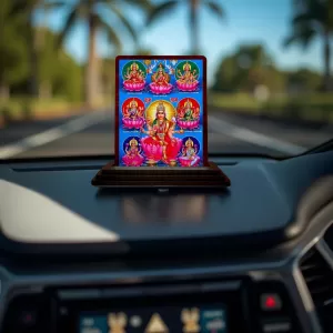 Car Desk/Table Top Maa Laxmi Wooden Photo Stand 3x4 Inches, Compact & Stylish Spiritual Display For Car, Home & Office (Pack Of 1) (F15072) Car Desk/Table Top Maa Laxmi Wooden Photo Stand 3x4 Inches, Compact & Stylish Spiritual Display For Car, Home & Office (Pack Of 1) (F15072)