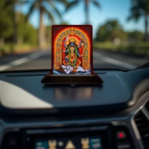 Car Desk/Table Top Maa Kali Wooden Photo Stand 3x4 Inches, Compact & Stylish Spiritual Display For Car, Home & Office (Pack Of 1) (F15093) Car Desk/Table Top Maa Kali Wooden Photo Stand 3x4 Inches, Compact & Stylish Spiritual Display For Car, Home & Office (Pack Of 1) (F15093)