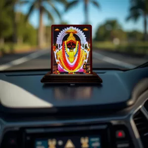 Car Desk/Table Top Maa Kali Wooden Photo Stand 3x4 Inches, Compact & Stylish Spiritual Display For Car, Home & Office (Pack Of 1) (F15096) Car Desk/Table Top Maa Kali Wooden Photo Stand 3x4 Inches, Compact & Stylish Spiritual Display For Car, Home & Office (Pack Of 1) (F15096)