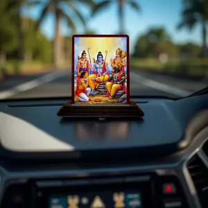 Car Desk/Table Top Lord Ram Wooden Photo Stand 3x4 Inches, Compact & Stylish Spiritual Display For Car, Home & Office (Pack Of 1) (F15106) Car Desk/Table Top Lord Ram Wooden Photo Stand 3x4 Inches, Compact & Stylish Spiritual Display For Car, Home & Office (Pack Of 1) (F15106)