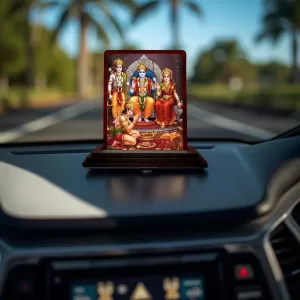Car Desk/Table Top Lord Ram Siya Wooden Photo Stand 3x4 Inches, Compact & Stylish Spiritual Display For Car, Home & Office (Pack Of 1) (F15144) Car Desk/Table Top Lord Ram Siya Wooden Photo Stand 3x4 Inches, Compact & Stylish Spiritual Display For Car, Home & Office (Pack Of 1) (F15144)