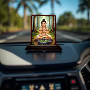 Car Desk/Table Top Lord Shiva Wooden Photo Stand 3x4 Inches, Compact & Stylish Spiritual Display For Car, Home & Office (Pack Of 1) (F15151) Car Desk/Table Top Lord Shiva Wooden Photo Stand 3x4 Inches, Compact & Stylish Spiritual Display For Car, Home & Office (Pack Of 1) (F15151)
