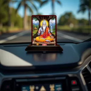 Car Desk/Table Top Valmiki Wooden Photo Stand 3x4 Inches, Compact & Stylish Spiritual Display For Car, Home & Office (Pack Of 1) (F15168) Car Desk/Table Top Valmiki Wooden Photo Stand 3x4 Inches, Compact & Stylish Spiritual Display For Car, Home & Office (Pack Of 1) (F15168)