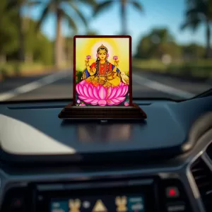 Car Desk/Table Top Maa Laxmi Wooden Photo Stand 3x4 Inches, Compact & Stylish Spiritual Display For Car, Home & Office (Pack Of 1) (F15174) Car Desk/Table Top Maa Laxmi Wooden Photo Stand 3x4 Inches, Compact & Stylish Spiritual Display For Car, Home & Office (Pack Of 1) (F15174)