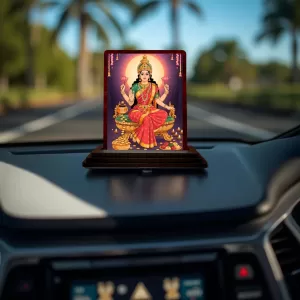 Car Desk/Table Top Maa Laxmi Wooden Photo Stand 3x4 Inches, Compact & Stylish Spiritual Display For Car, Home & Office (Pack Of 1) (F15175) Car Desk/Table Top Maa Laxmi Wooden Photo Stand 3x4 Inches, Compact & Stylish Spiritual Display For Car, Home & Office (Pack Of 1) (F15175)