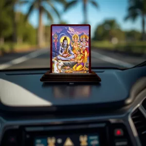 Car Desk/Table Top Lord Shiva Wooden Photo Stand 3x4 Inches, Compact & Stylish Spiritual Display For Car, Home & Office (Pack Of 1) (F15190) Car Desk/Table Top Lord Shiva Wooden Photo Stand 3x4 Inches, Compact & Stylish Spiritual Display For Car, Home & Office (Pack Of 1) (F15190)