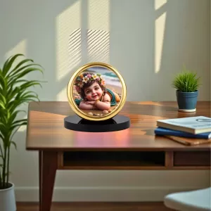 Car Desk/Table Top Little Krishna Metal Golden Photo Stand 2x2 Inches, Compact & Stylish Spiritual Display For Car, Home & Office (Pack Of 1) (F18456) Car Desk/Table Top Little Krishna Metal Golden Photo Stand 2x2 Inches, Compact & Stylish Spiritual Display For Car, Home & Office (Pack Of 1) (F18456)