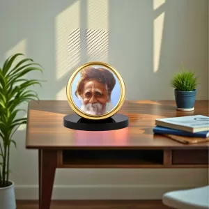 Car Desk/Table Top Sri Sri Sitaramdas Omkarnath Metal Golden Photo Stand 2x2 Inches, Compact & Stylish Spiritual Display For Car, Home & Office (Pack Of 1) (F18461) Car Desk/Table Top Sri Sri Sitaramdas Omkarnath Metal Golden Photo Stand 2x2 Inches, Compact & Stylish Spiritual Display For Car, Home & Office (Pack Of 1) (F18461)