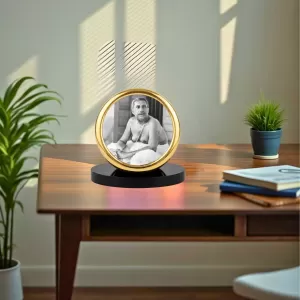 Car Desk/Table Top Sri Sri Thakur Anukul Chandra Metal Golden Photo Stand 2x2 Inches, Compact & Stylish Spiritual Display For Car, Home & Office (Pack Of 1) (F18477) Car Desk/Table Top Sri Sri Thakur Anukul Chandra Metal Golden Photo Stand 2x2 Inches, Compact & Stylish Spiritual Display For Car, Home & Office (Pack Of 1) (F18477)