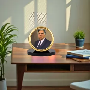 Car Desk/Table Top Rathan Tata Metal Golden Photo Stand 2x2 Inches, Compact & Stylish Spiritual Display For Car, Home & Office (Pack Of 1) (F18483) Car Desk/Table Top Rathan Tata Metal Golden Photo Stand 2x2 Inches, Compact & Stylish Spiritual Display For Car, Home & Office (Pack Of 1) (F18483)