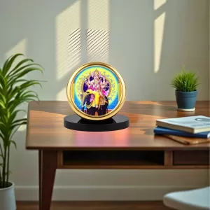 Car Desk/Table Top Vishwa Karma Metal Golden Photo Stand 2x2 Inches, Compact & Stylish Spiritual Display For Car, Home & Office (Pack Of 1) (F18497) Car Desk/Table Top Vishwa Karma Metal Golden Photo Stand 2x2 Inches, Compact & Stylish Spiritual Display For Car, Home & Office (Pack Of 1) (F18497)